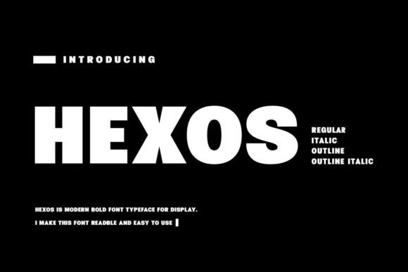 Hexos: A Bold Sans Serif Typeface for Modern Web Design