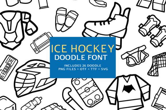 Ice Hockey Doodle: A Playful Typeface for Editorial Design