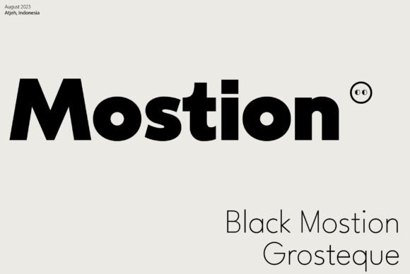 Mostion: The Bold Sans Serif Font for Handmade Brands