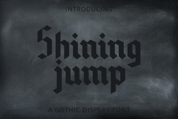 Shining Jump: A Bold Blackletter Typeface for Editorial Design