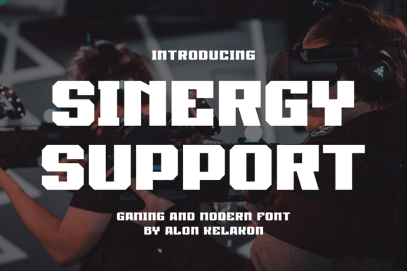Sinergy Support: A Bold Sans Serif Font for Polished Brand Identity