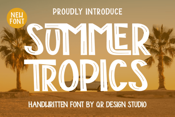 Summer Tropics: A Bold Display Font for Editorial Design